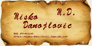 Miško Danojlović vizit kartica